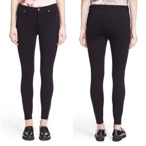 Ted Baker London 'Fioni' Black Zip Skinny Jeans size 2